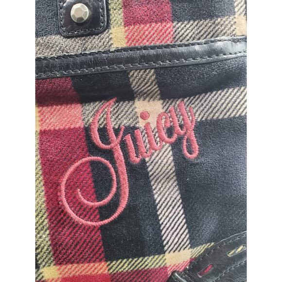 Juicy Couture - Red Plaid Laptop Bag Y2K Vintage Rare! - Picture 6 of 16